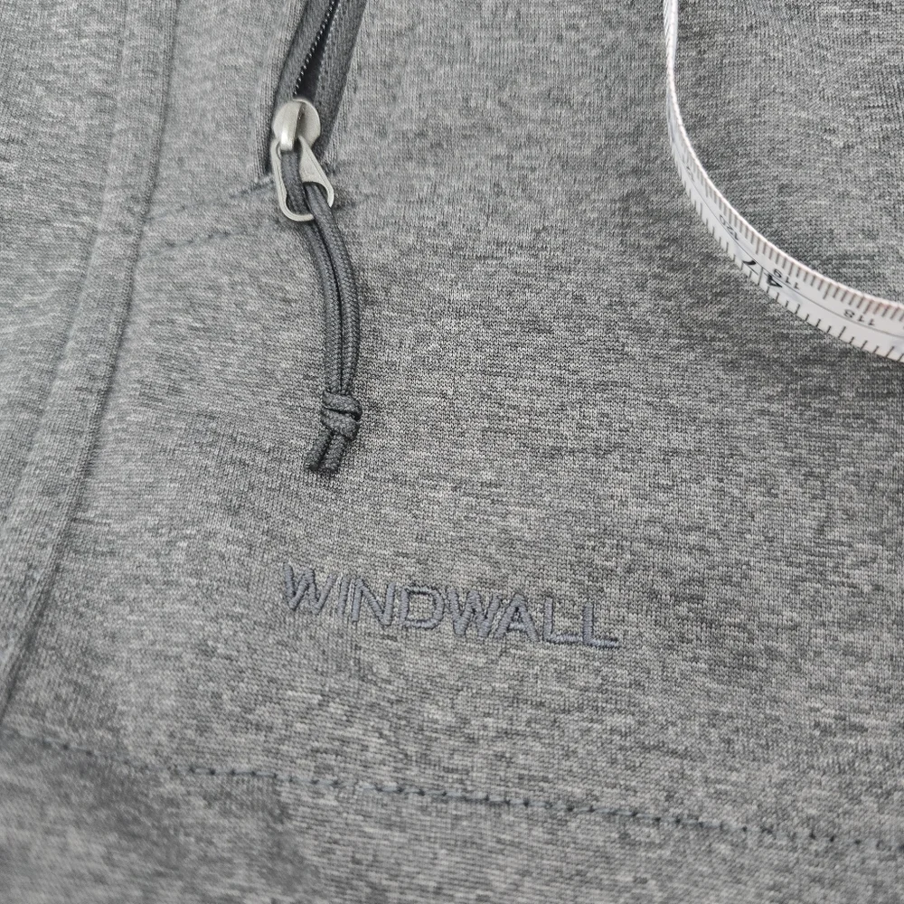 The North Face Windwall Fleece Vest Men's L Heather Gray Ports America Logo Poly